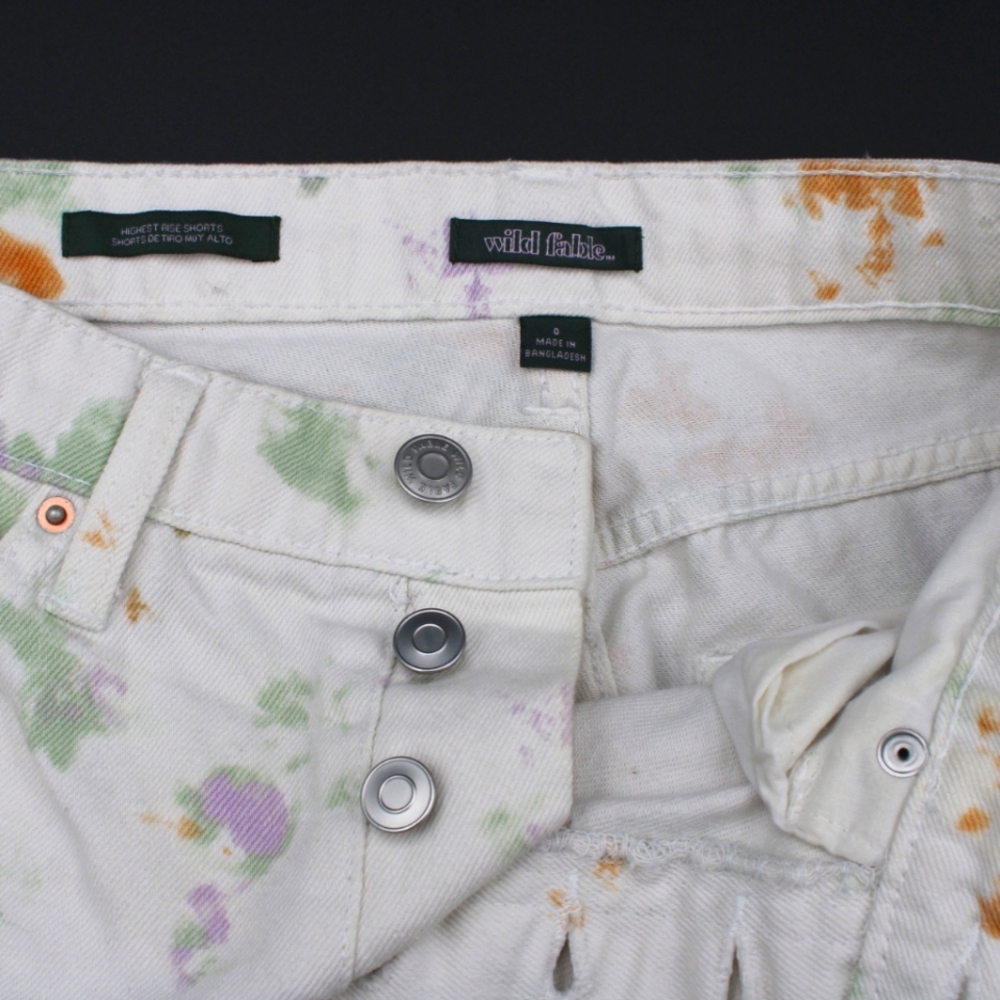 Wild Fable High-Rise Tie-Dye Fringe Shorts – Size 0 - Picture 3 of 4